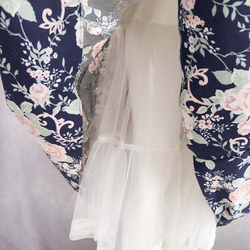 Vintage Jessica McClintock‎ 1980s cottagecore puff sleeves dress with crinoline - Picture 6 of 9
